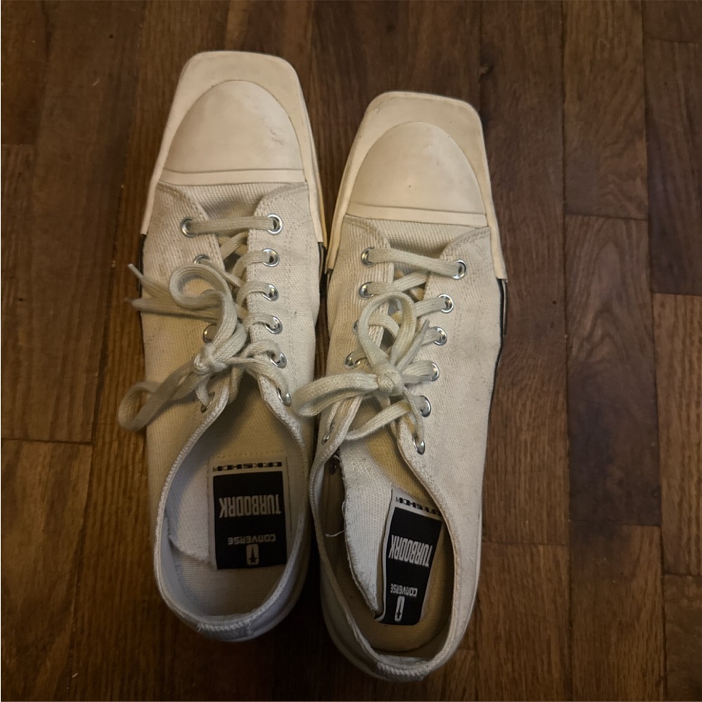 Rick Owen’s Converse Men's White Canvas Sneakers